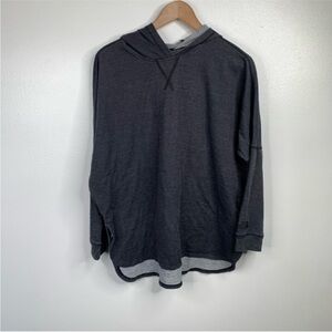 The North Face Hoodie Womens Small Gray Grey Wide Cut Dolman‎ Sleeve High Low